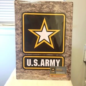 U.S. Army Licensed Novelty Hem Wrapped Embossed Metal Tin Poster